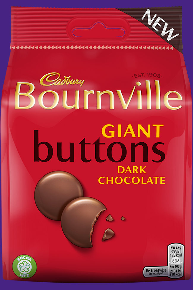 Bournville Giant Buttons Dark - Click Image to Close